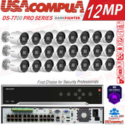 HIKVISION 32CHVI SECURITY CAMERA SYSTEM 12MP 24 POE BULLET ACUSENSE 4K 8MP W/HDD