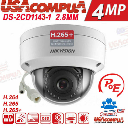 Hikvision DS-7616NI-Q2/16P 16CH 4K 8MP NVR 16 x 4MP Dome IP POE Camera System