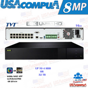 ED9616H5NV-16P Tvt 16ch IP PoE Recorder w/ HDD Titanium 16PoE NVR 16