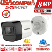 HIKVISION 8MP 4K CAMERA TVI 8 Megapixel Bullet 2.8mm IR 30M IP67 DS-2CE16U1T-ITF