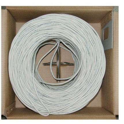 CAT6 1000ft Solid Copper Ethernet Cable UL LISTED (WHITE) GENESIS
