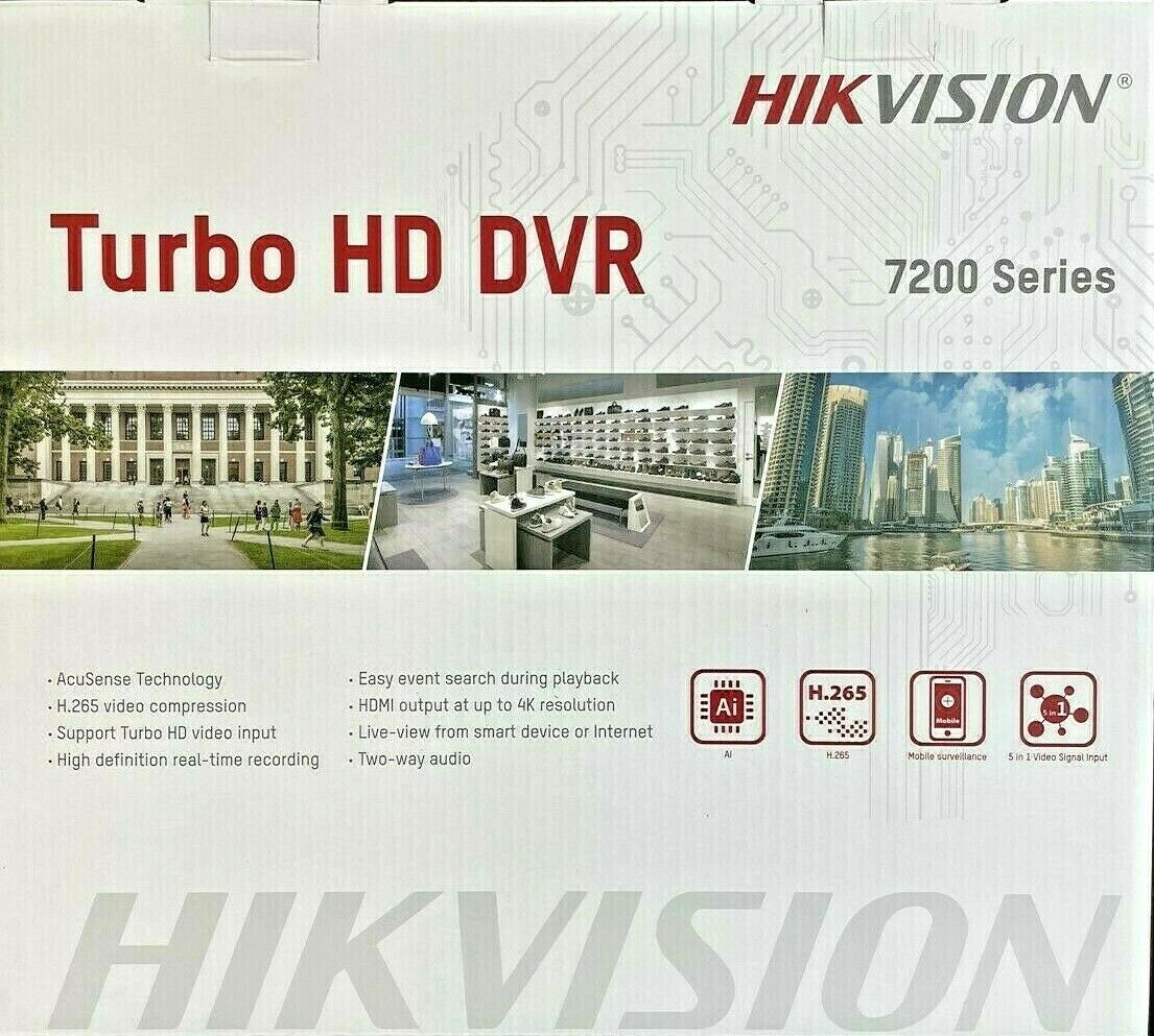 HIKVISION SMART SECURITY SYSTEM KIT 4K CAMERAS 5MP COLORVU ACUSENSE W /HDD