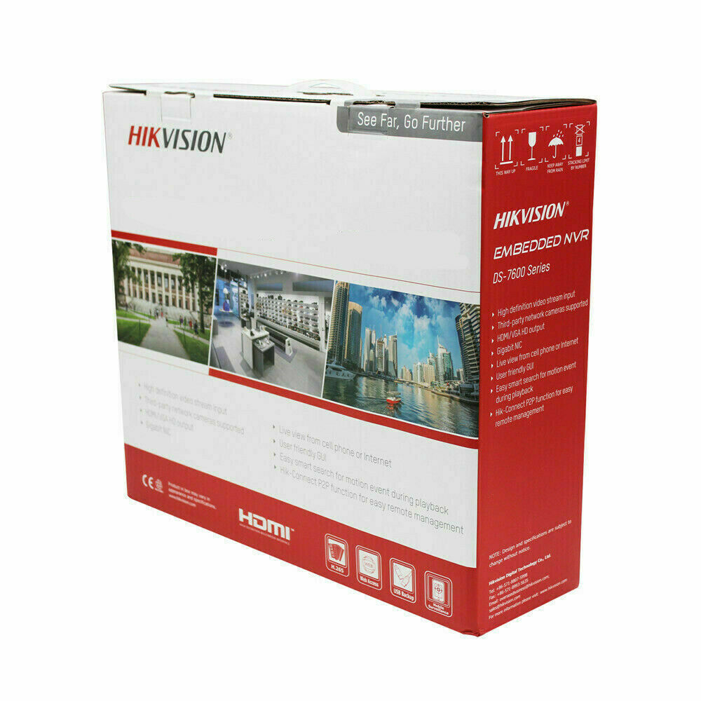 DS-7216HGHI-K1/S Hikvision 2MP 16CH DVR Audio Over Coaxial +2 IP HD 1080p