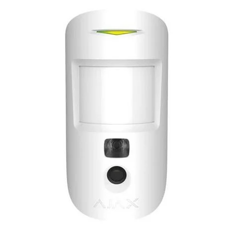 Ajax 45856.120.wh3 MotionCam (PhOD) Jeweller Wireless Motion Detector with Photo Verification – White/Black