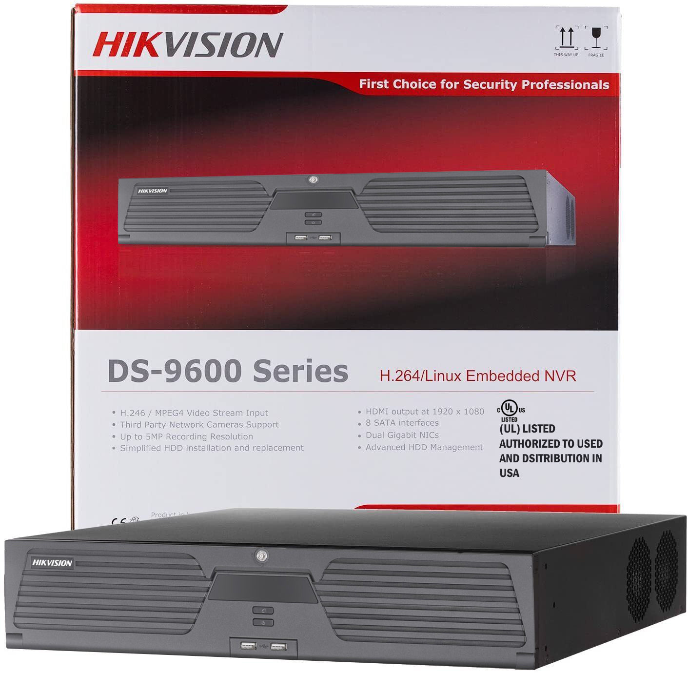 Hikvision DS-9664NI-M8 64CH 8K NVR 2 HDMI & VGA up to 32MP NO HDD