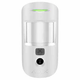 Ajax 45856.120.wh3 MotionCam (PhOD) Jeweller Wireless Motion Detector with Photo Verification – White/Black