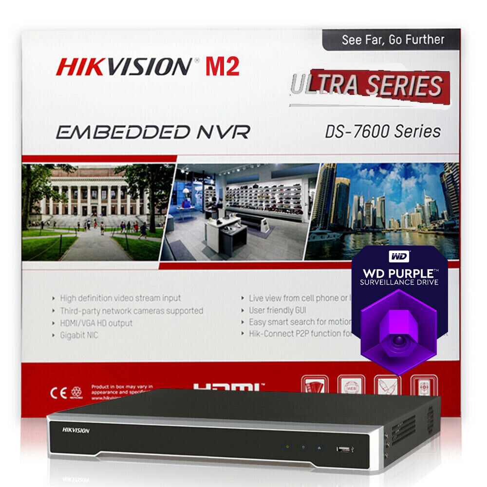 Hikvision 8CH 8K security Camera System ColorVu IP panoramic Two Way Audio Alarm