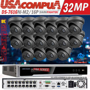 Hikvision 8K 16CH CCTV 32MP Security IP Camera System DS-2CD2383G2-IU 8MP BLACK