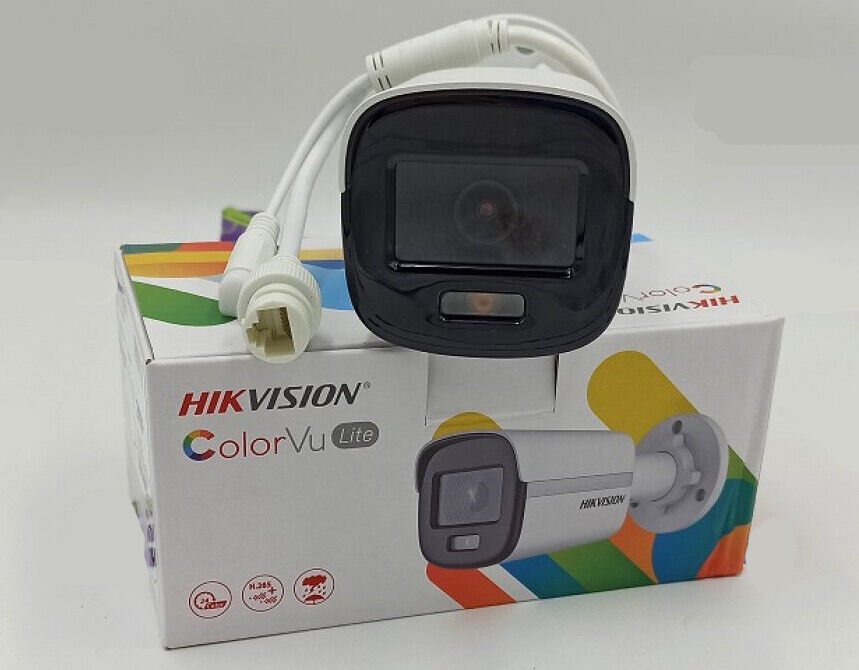 HIKVISION 4K 4CH POE DS-2CD1027G0-L W/NVR 2MP COLORVU Security CCTV System 2.8mm