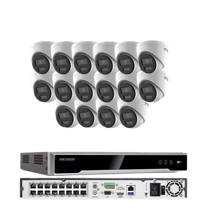 Hikvision 12MP 16CH NVR DS-7616NI-I2-16P IP Security Camera system W/Audio Lot