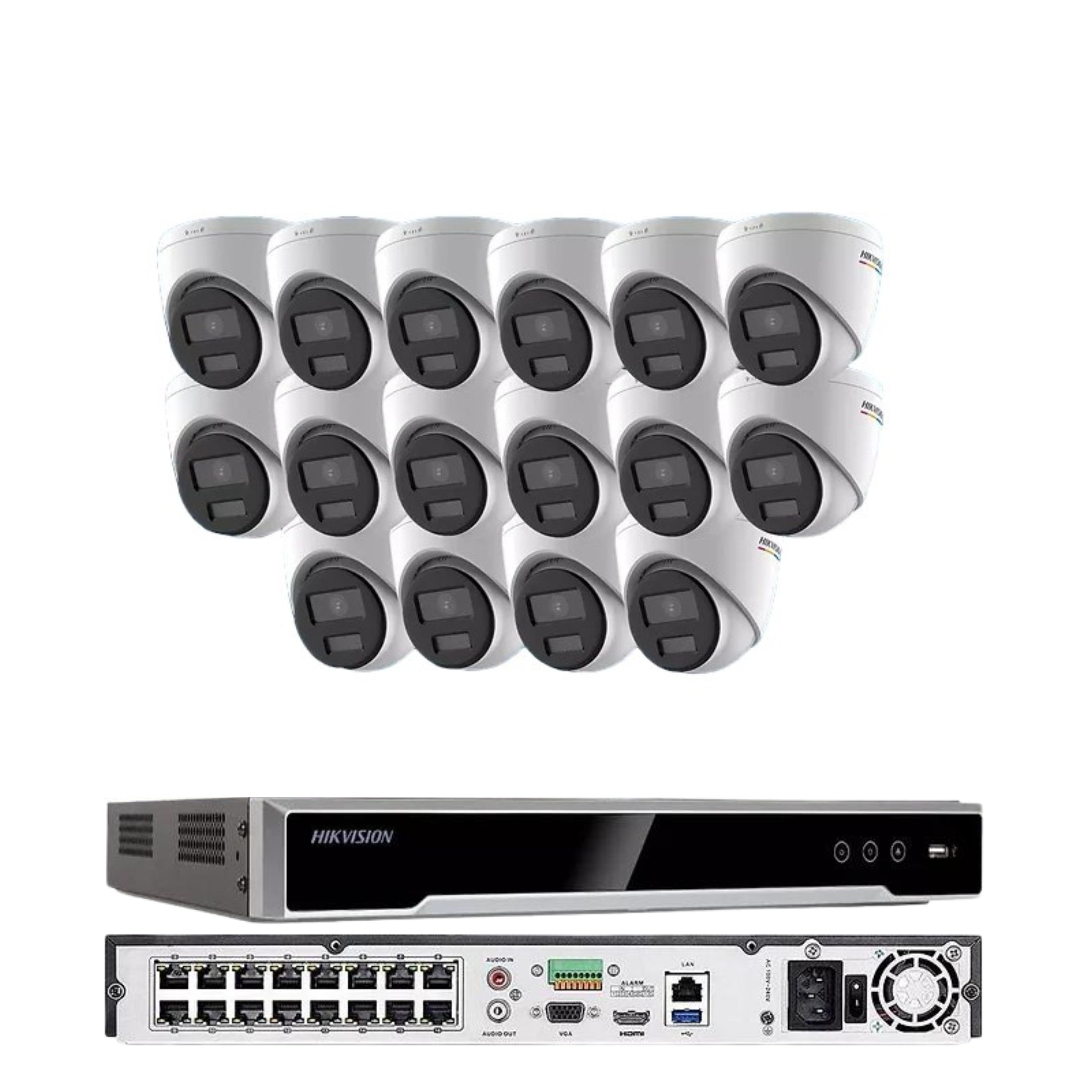 Hikvision 12MP 16CH NVR DS-7616NI-I2-16P IP Security Camera system W/Audio Lot