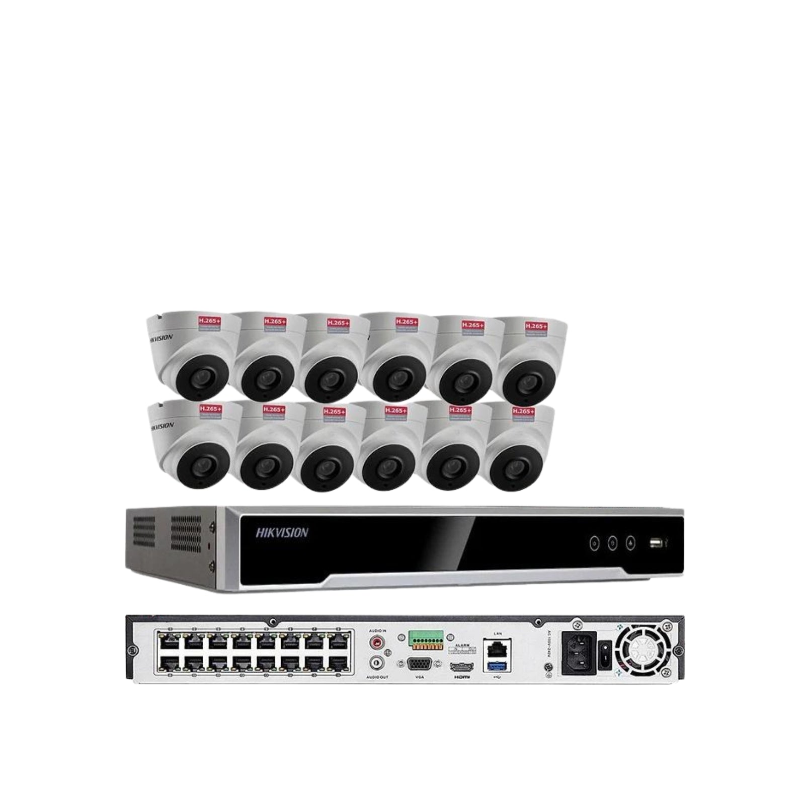 HIKVISION NVR 12M 16CH POE 16 Camera Security System Kit / 4TB HDD 4MP 3 Ax