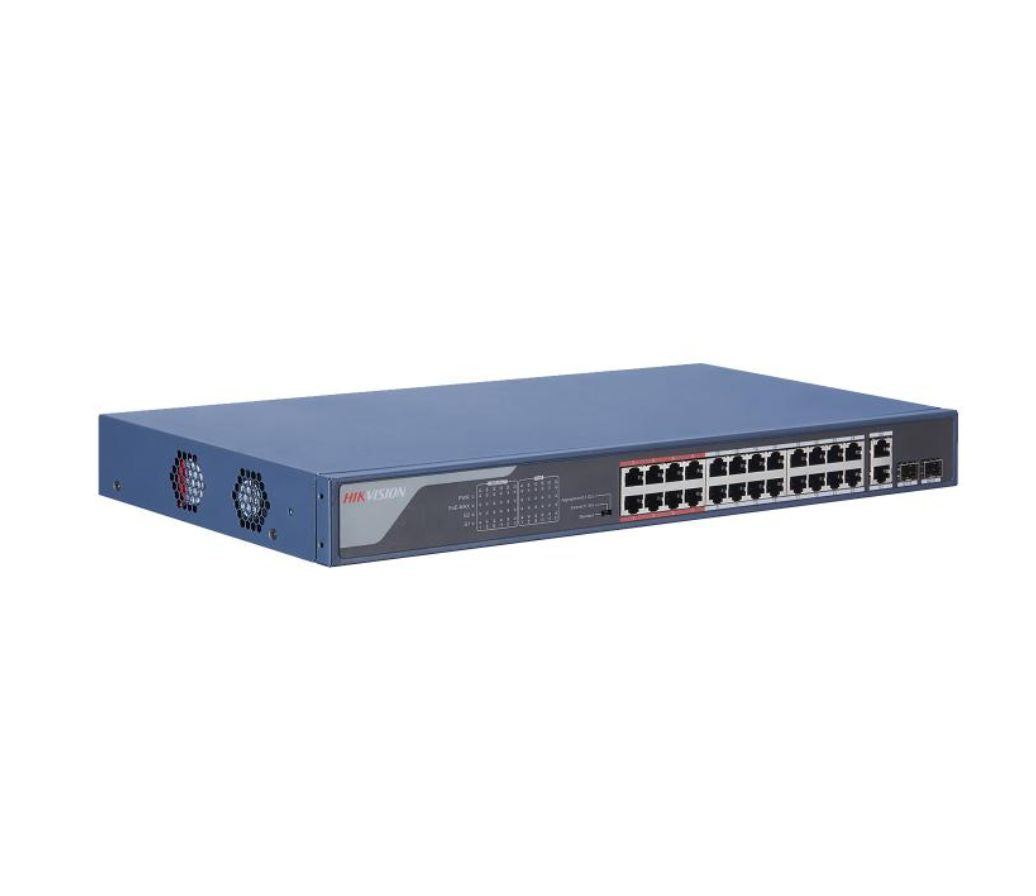 Hikvision DS-3E0326P-E2 Unmanaged Ethernet 24 PoE Switch 100Mbps Network Access