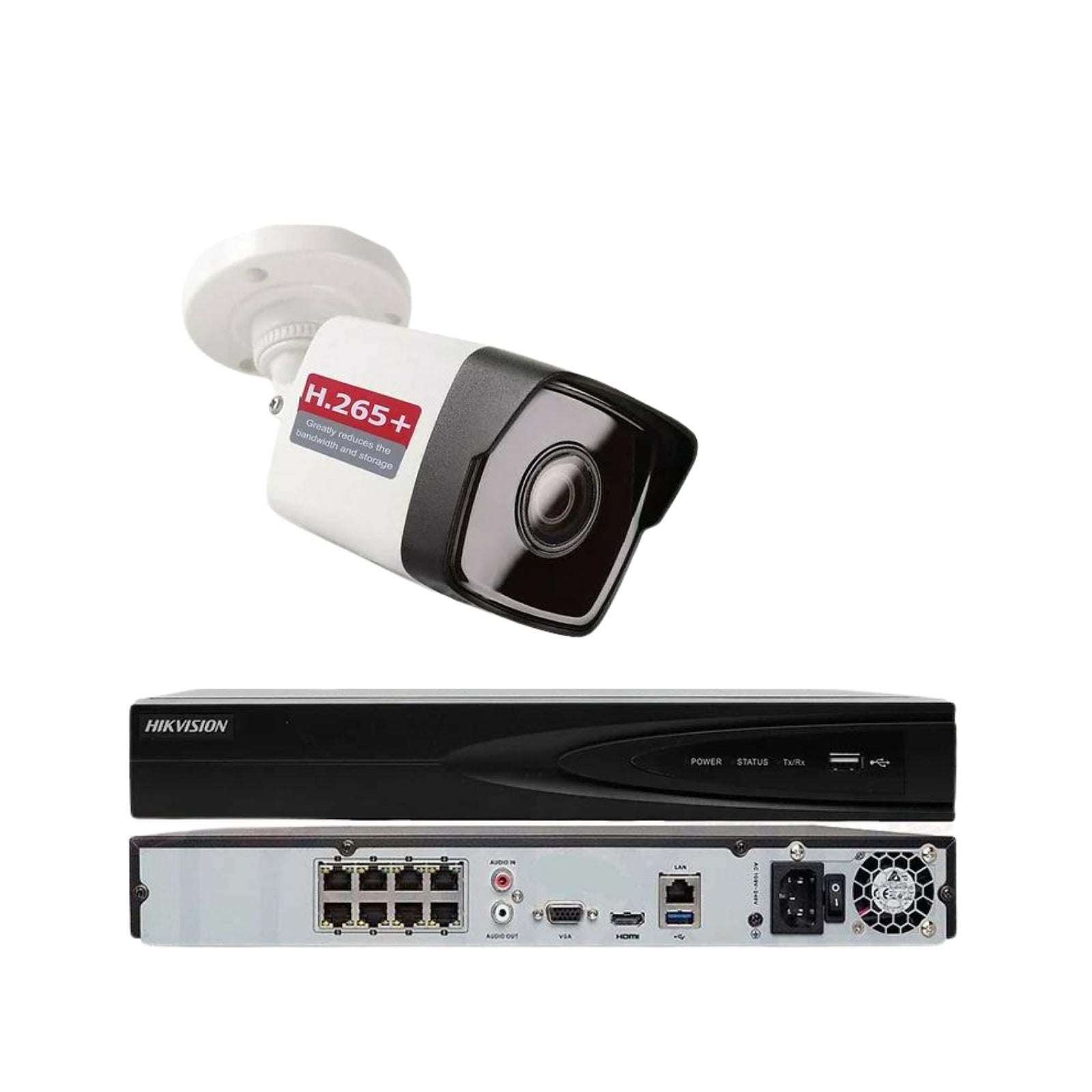 Hikvision 4K SECURITY SYSTEM 8CH POE BULLET 4MEGAPIXEL / HDD INCLUDE H,265