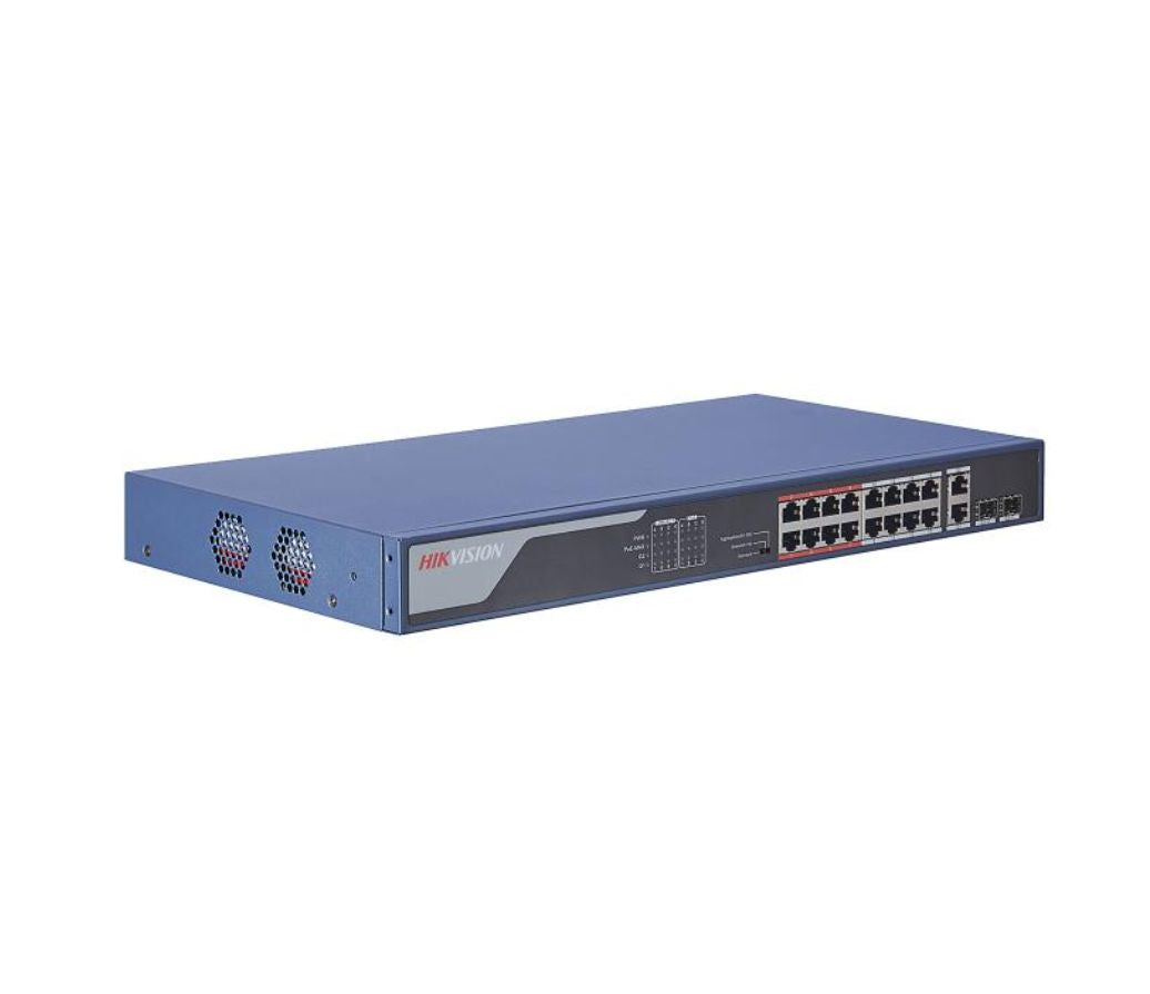 Hikvision DS-3E0318P-E2 Unmanaged Ethernet 16 PoE Switch 100Mbps Network Access