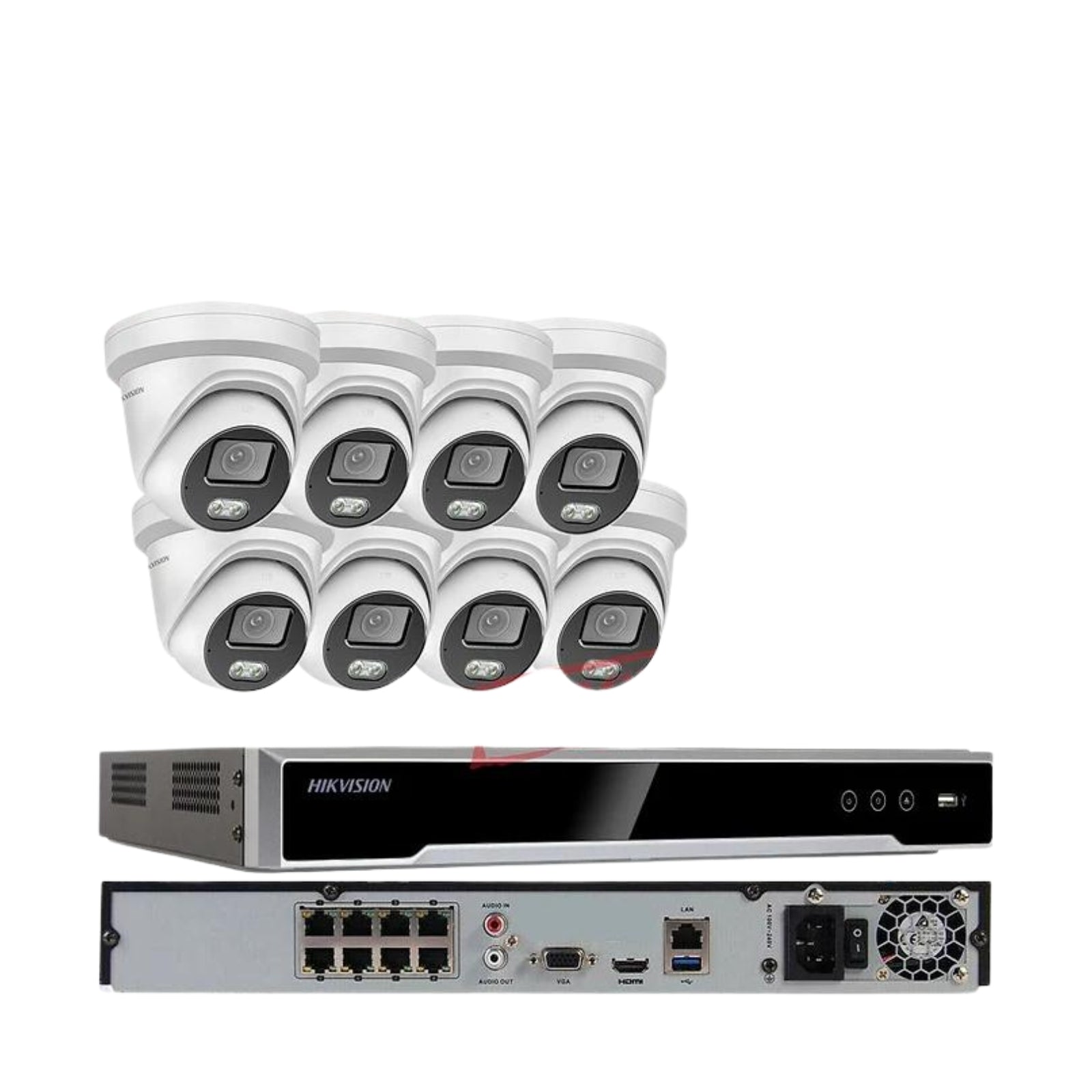 Hikvision 4K 8ch IP PoE Security System 4 MP ColorVu Turret w/ resolution