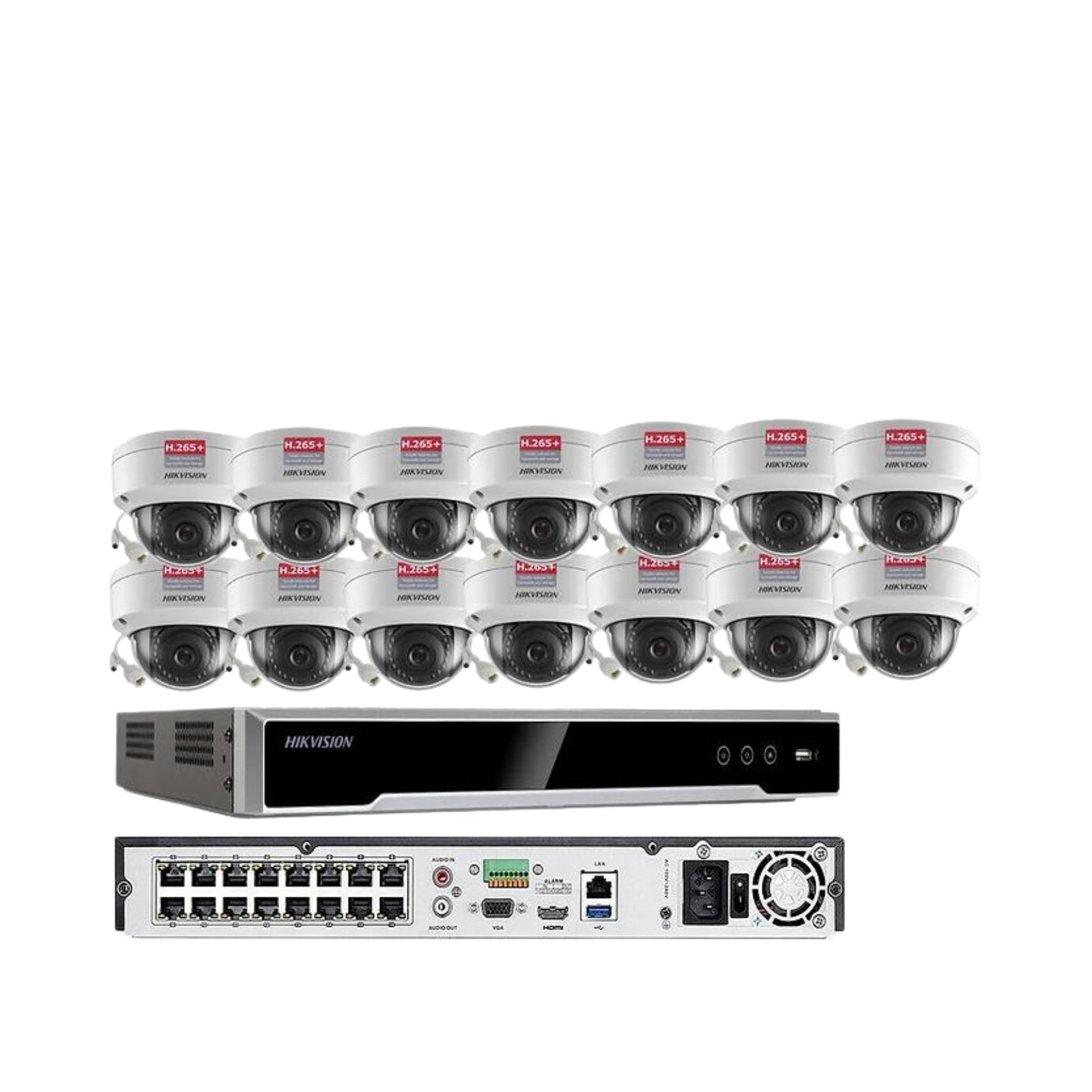 Hikvision 16 Channel 4K 8MP PoE NVR (16)x2MP IP Dome Camera CCTV Security System