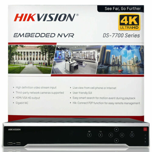 HIKVISION NVR 32 CH CHANNEL 4K 12MP W/16CH POE DS-7732NI-I4/16P HDD OPTIONAL