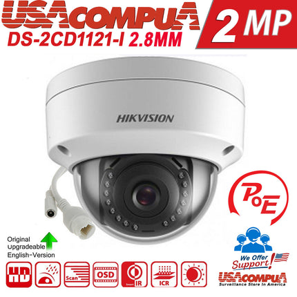 DS-2CD1123G0E-I HIKVISION 2MP POE Original IP CAMERA W/VANDAL PROOF 102 DEGREE
