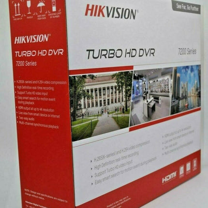 DS-7216HQHI-K2 Hikvision 16CH DVR 16 CHANNEL + 4 IP 4MP 4K-OUT HDD OPTIONAL