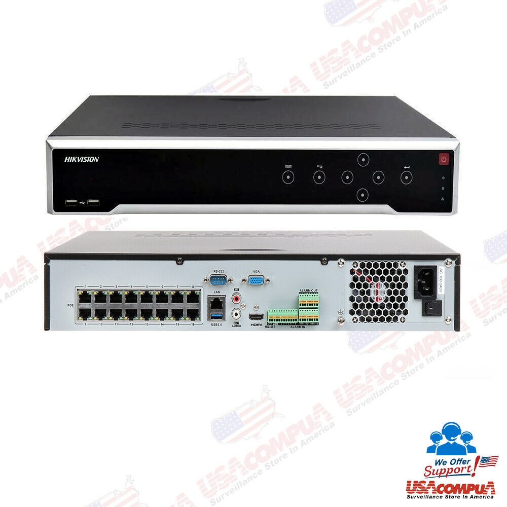 HIKVISION NVR 16 CHANNEL 16CH POE 4K DS-7716NI-Q4/16P 8MP H265+ NETWORK RECORDER
