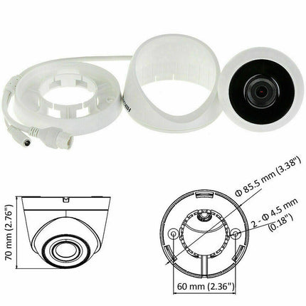 HIKVISION 4MP POE IP TURRET DS-2CD1343G0-I /EXIR Waterproof Camera EXIR 30M