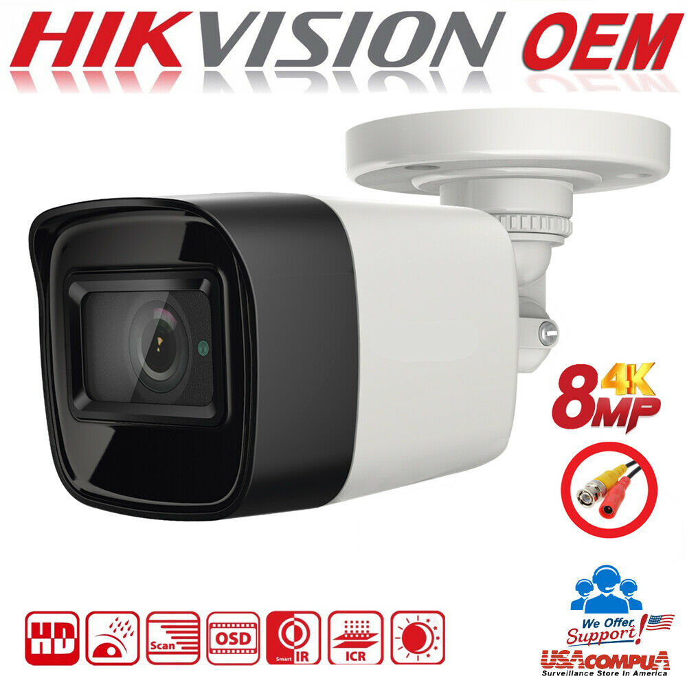 Hikvision 4K 8Megapixel Security System CCTV KIT 16CH DVR 8MP Mini Bullet W/HDD
