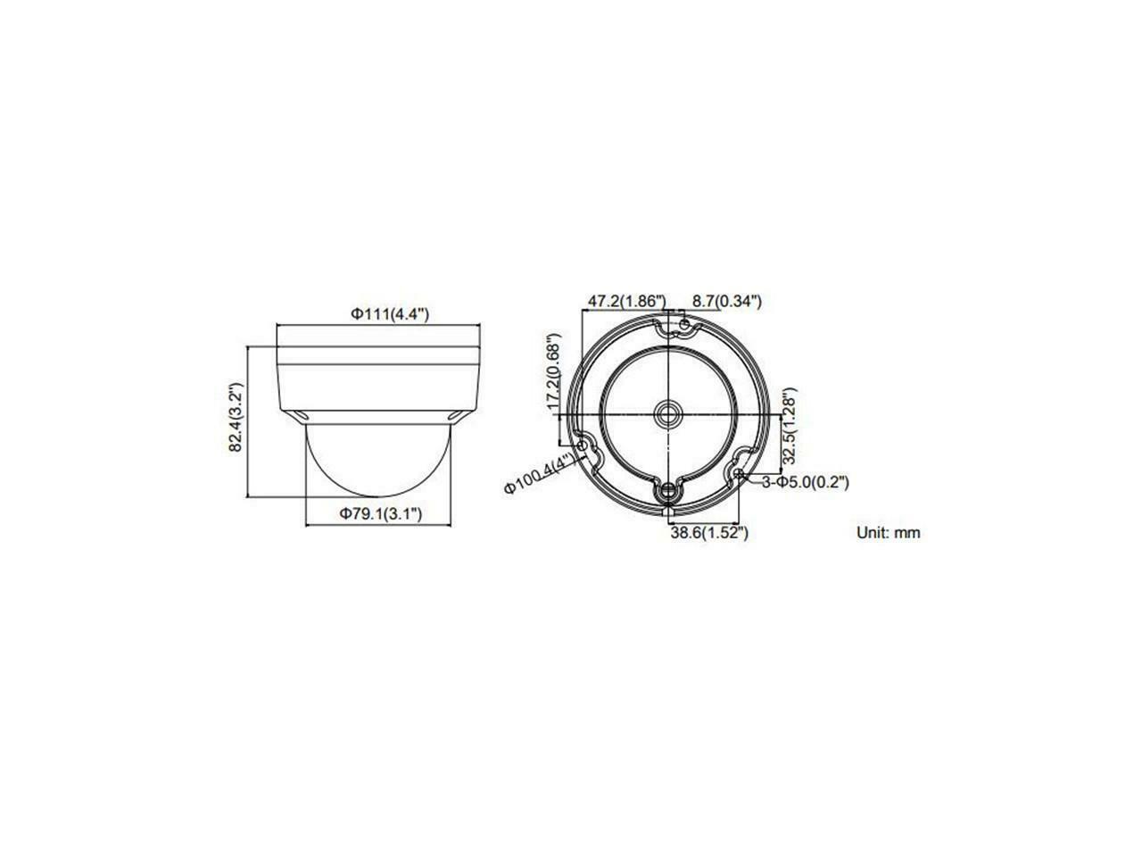 DS-2CD1123G0E-I HIKVISION 2MP POE Original IP CAMERA W/VANDAL PROOF 102 DEGREE