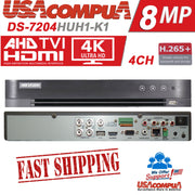 DS-7204HUHI-K1 HIKVISION 4CHANNEL DVR 4CH 4K H.265+264 Hybrid 5MP