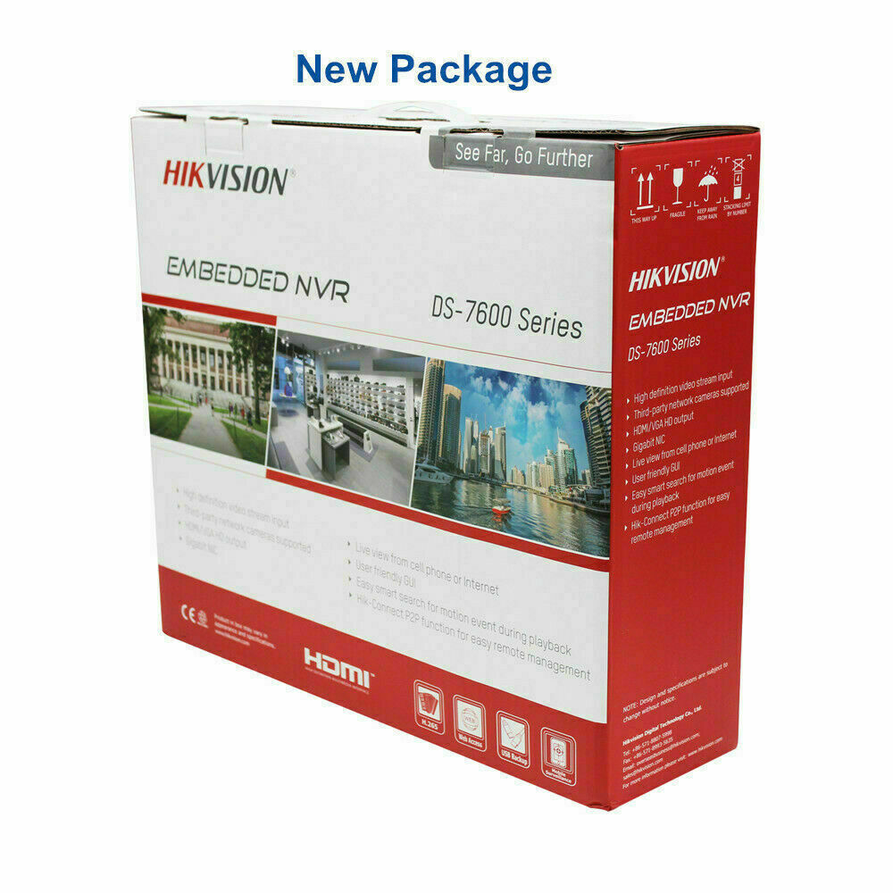 DS-7608NI-I2/8P Hikvision 8CH 12MP NVR 8 Channel POE Hard Drive Purple Optional
