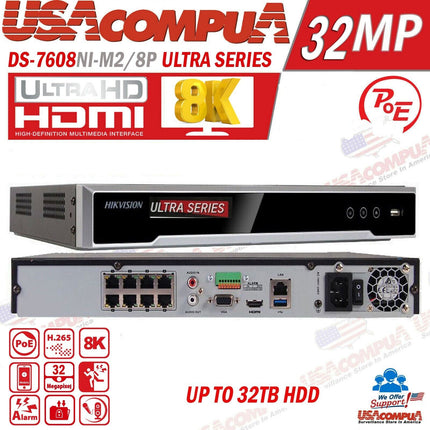 Hikvision DS_7608NI_M2_8P ULTRA M-Series 8ch PoE 8K NVR 32MP H.265+