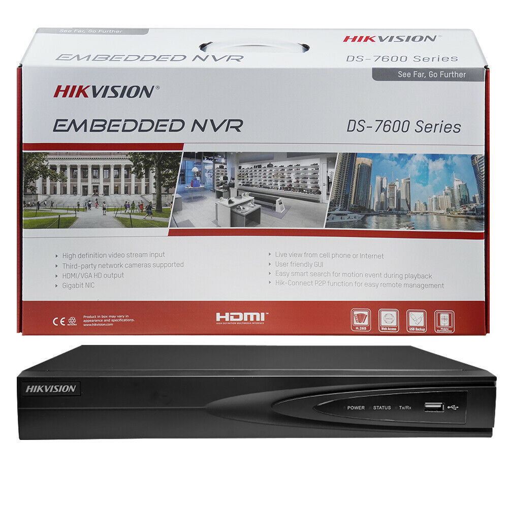 Hikvision 4K 8CH POE NVR Security Camera System CCTV ,4MP Bullet ColorVu